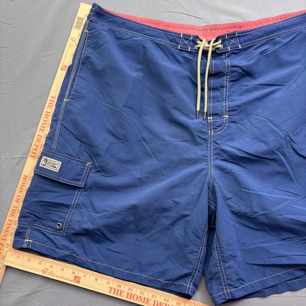 Polo Ralph Lauren Mens Navy Blue‎ Swim Trunks Cargo Board Shorts 4XB Big